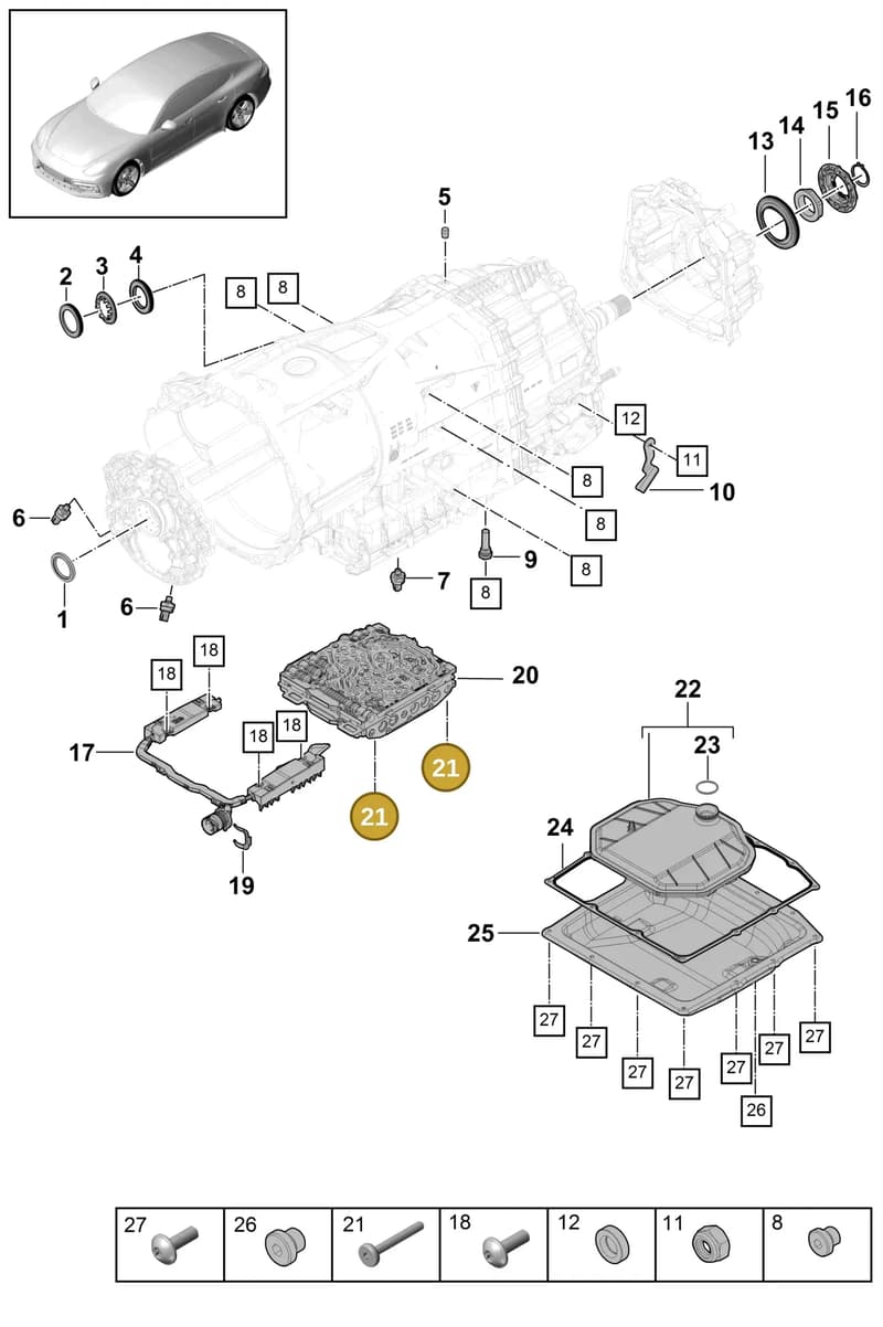 9A700852100 — Porsche Panamera (2016-2020) diagram p49320010, position 21