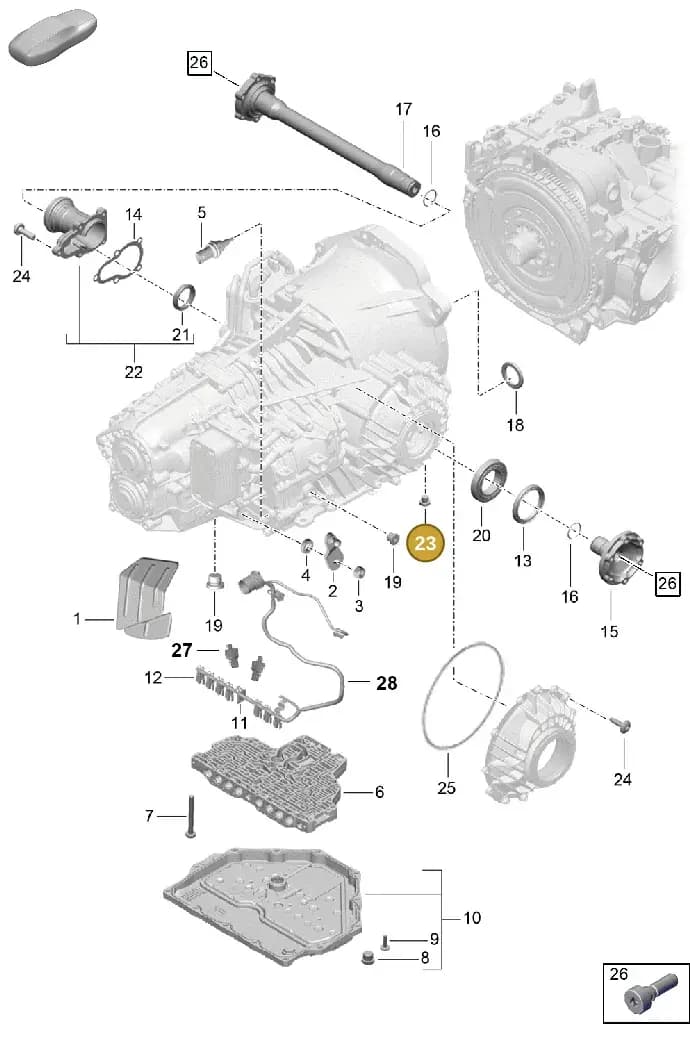 9A700852600 — Porsche Boxster Spyder (2019-2020) diagram p54320050, position 23