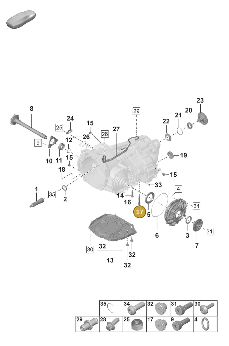 9A700852600 — Porsche 911 (2024-2025) diagram p53302100, position 17