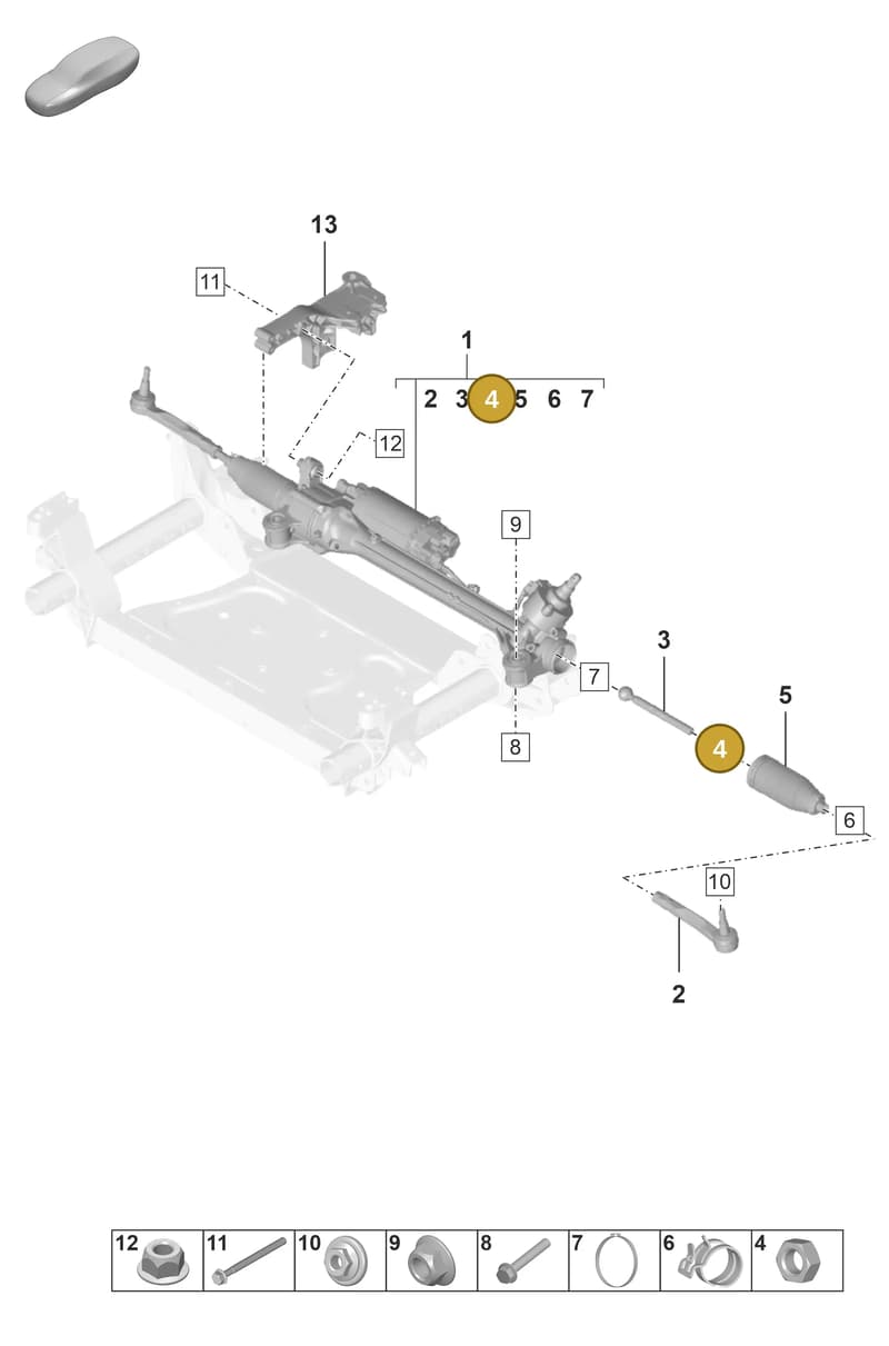 9A700857100 — Porsche Taycan Sport Turismo (2023-2025) diagram p56403000, position 4