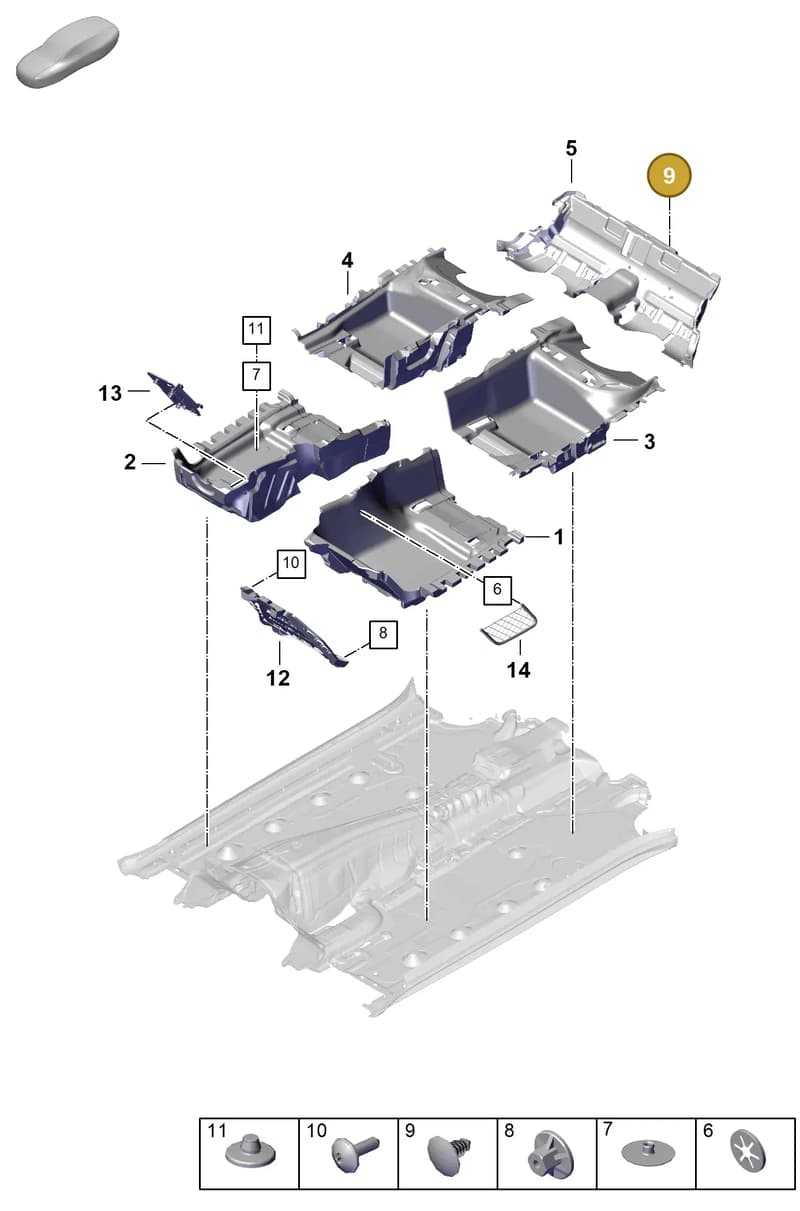 9A700861000 — Porsche Panamera (2023-2025) diagram p62807110, position 9