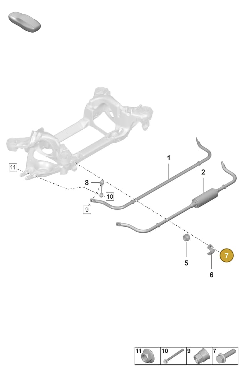 9A700861500 — Porsche Taycan Sport Turismo (2019-2024) diagram p56501310, position 7