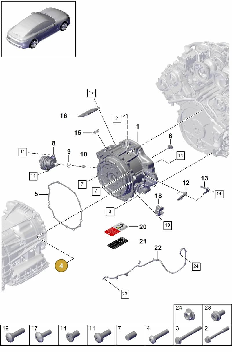 9A700863500 — Porsche Panamera (2016-2020) diagram p49901010, position 4