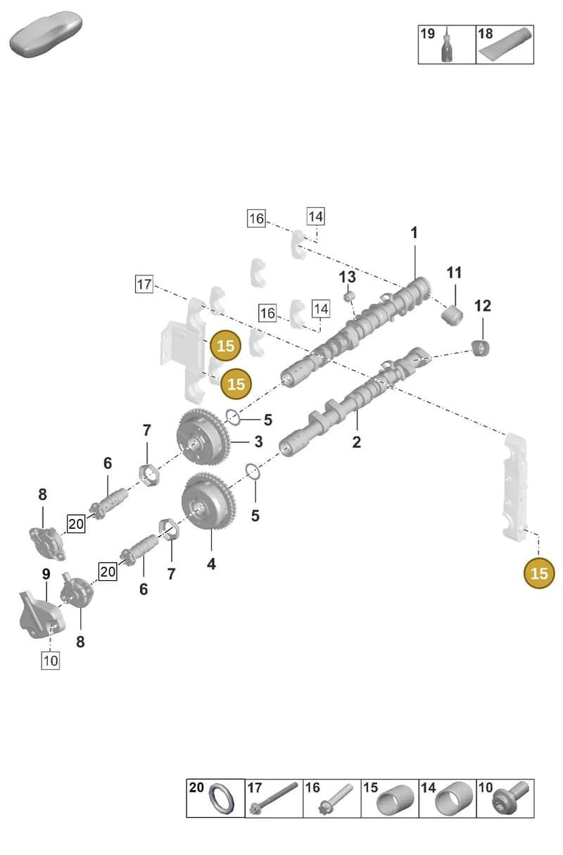 9A700866900 — Porsche 911 (2020-2022) diagram p53103100, position 15