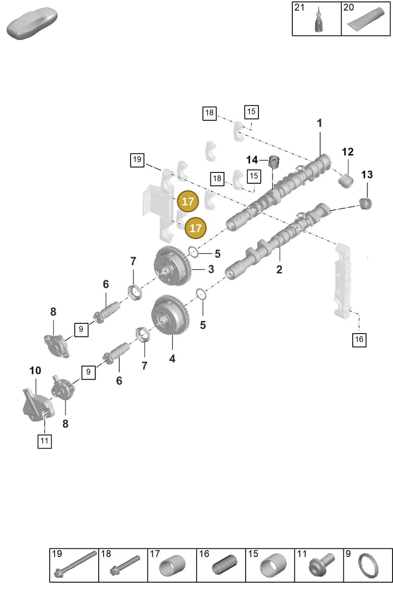 9A700866900 — Porsche 911 (2024-2025) diagram p63103100, position 17