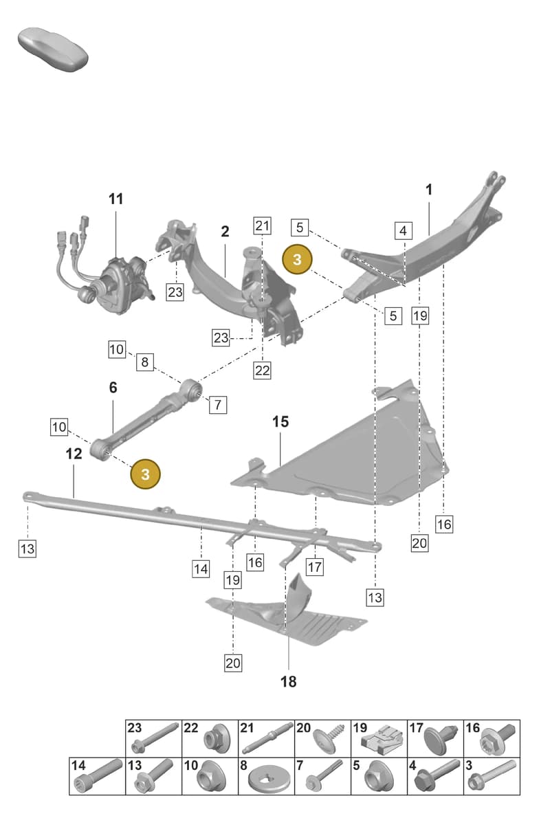 9A700867700 — Porsche 911 (2021-2022) diagram p59501000, position 3