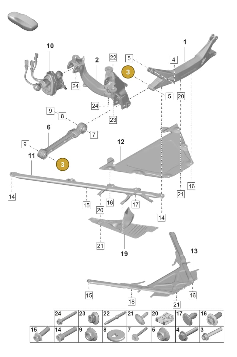 9A700867700 — Porsche 911 (2021-2022) diagram p59501010, position 3