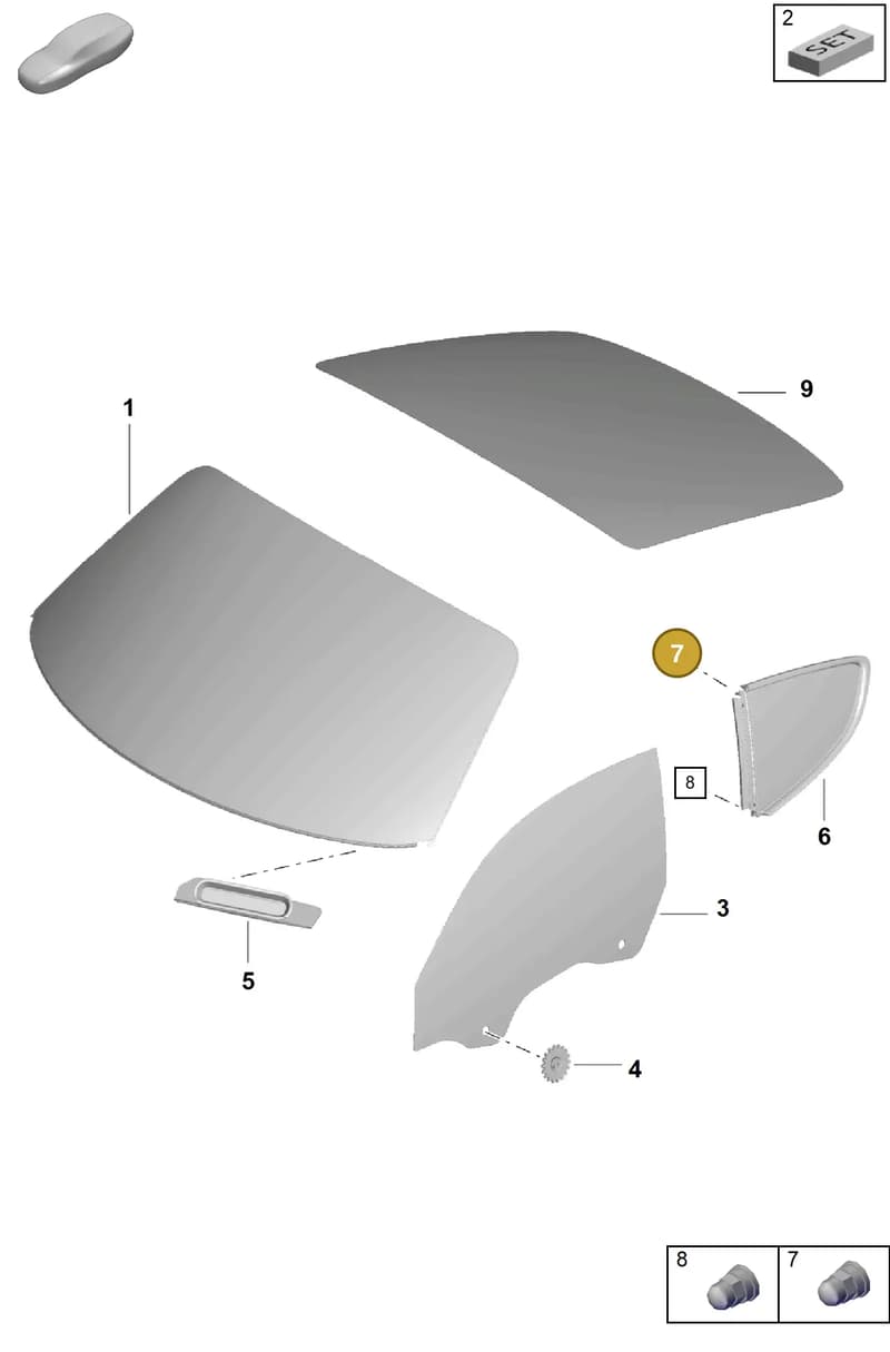 9A700870400 — Porsche Cayman (2019-2022) diagram p55805000, position 7