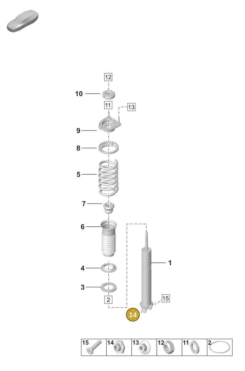 9A700872500 — Porsche 911 (2020-2022) diagram p53502000, position 14