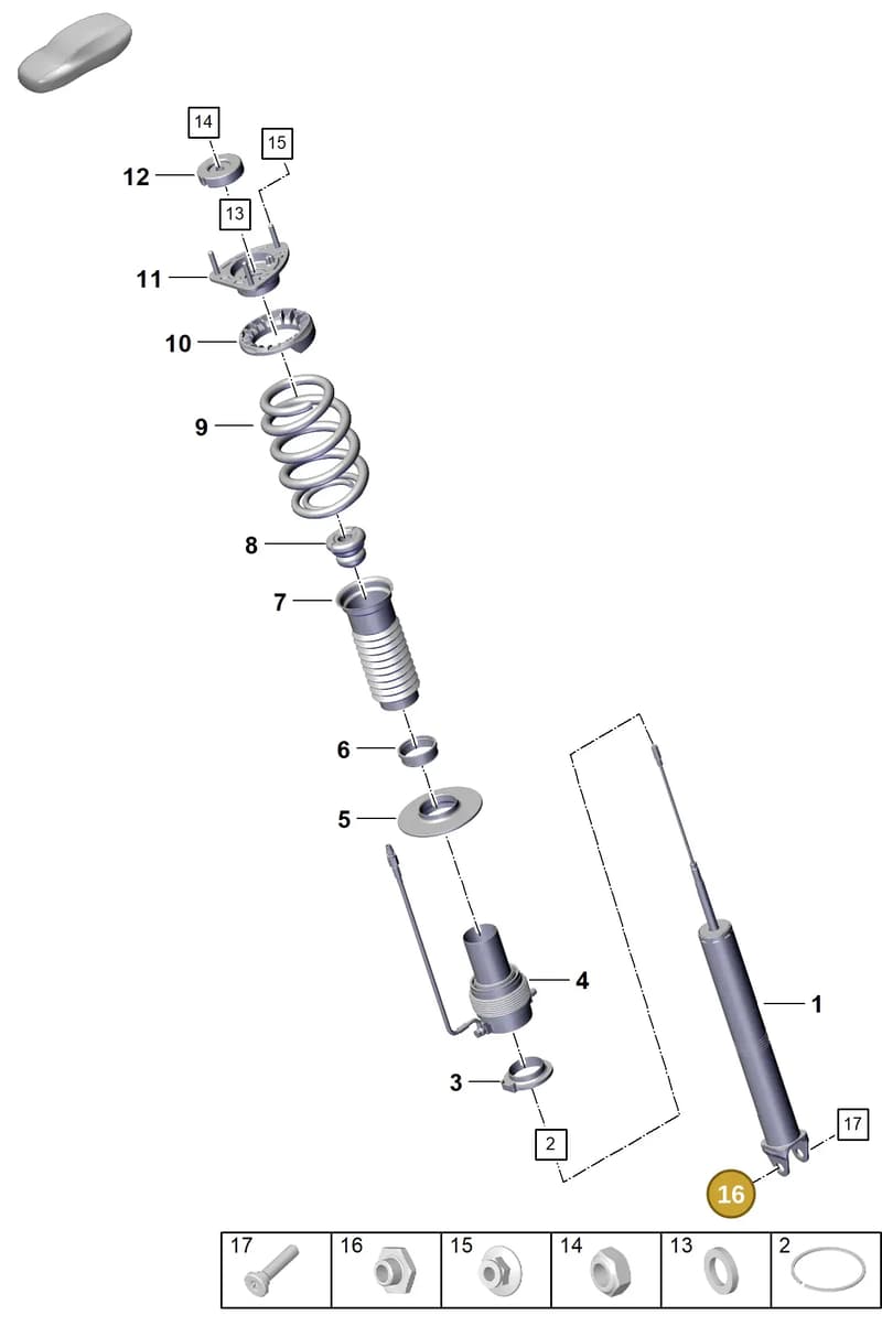 9A700872500 — Porsche 911 (2018-2024) diagram p53502015, position 16