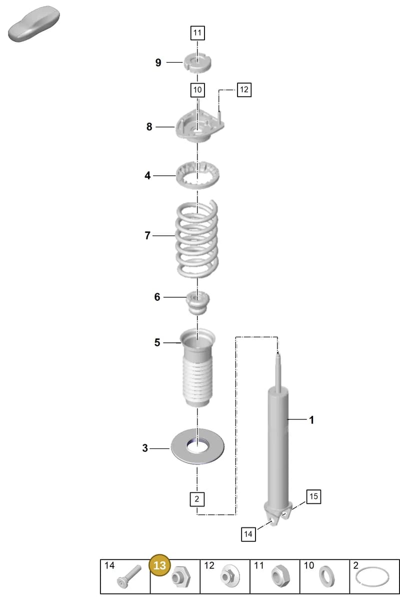 9A700872500 — Porsche 911 (2024-2025) diagram p63502010, position 13