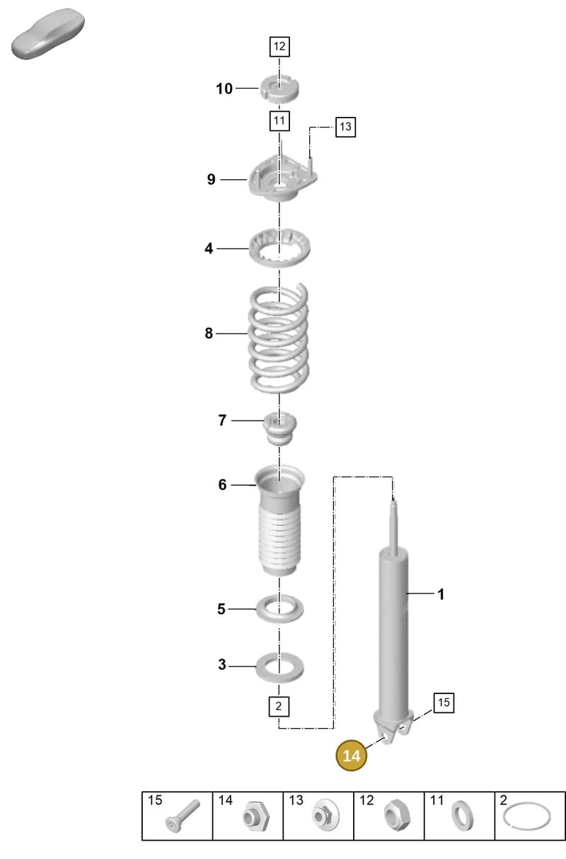9A700872500 — Porsche 911 (2024-2025) diagram p63502000, position 14