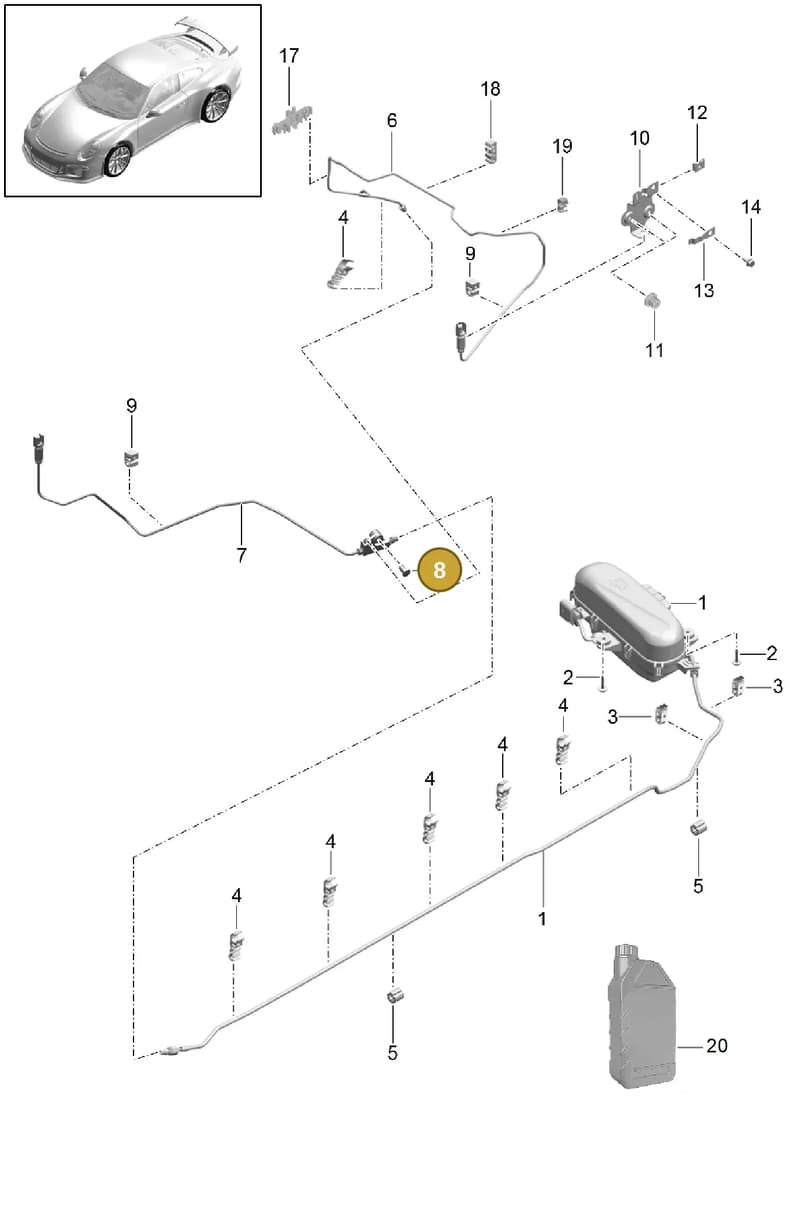 9A700879600 — Porsche 911 (2013-2020) diagram p41402050, position 8