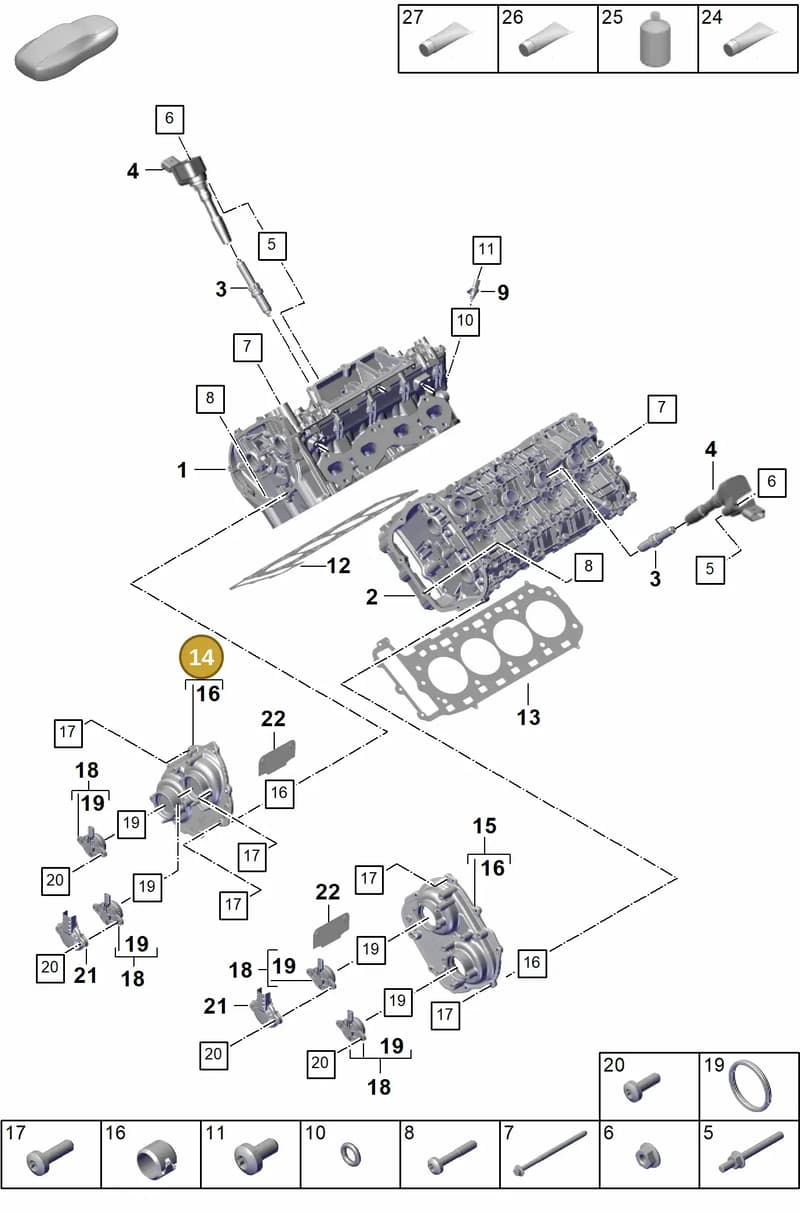 9A700895000 — Porsche Cayenne Coupe (2023-2023) diagram p60103030, position 14