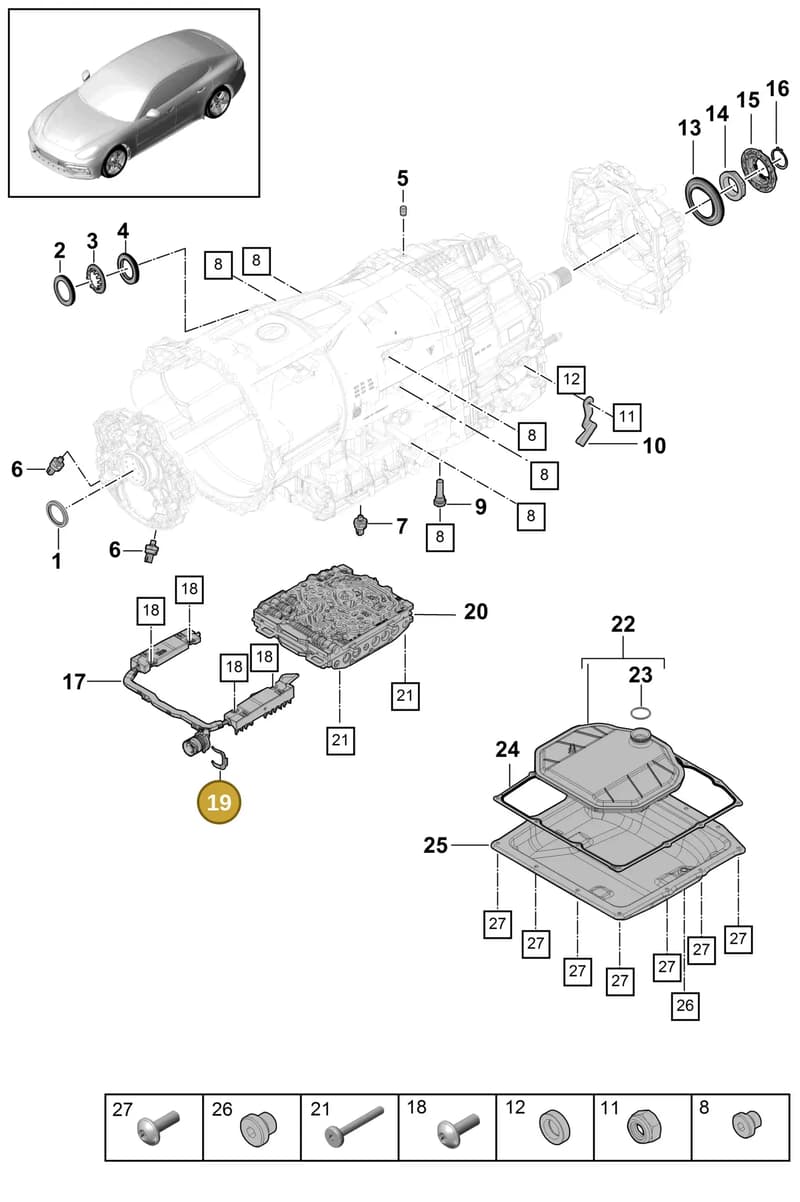 9A703532100 — Porsche Panamera (2016-2020) diagram p49320010, position 19