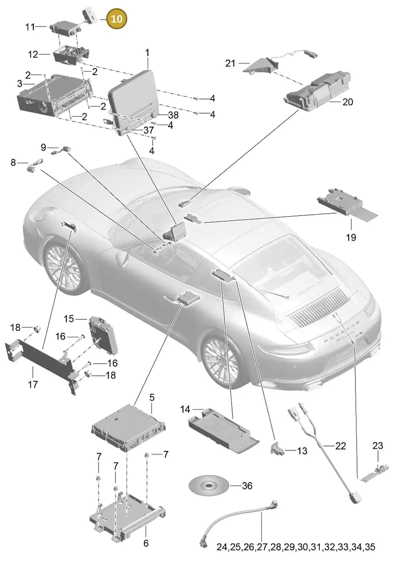 9A7035504 — Porsche 911 (2016-2019) diagram p47911000, position 10