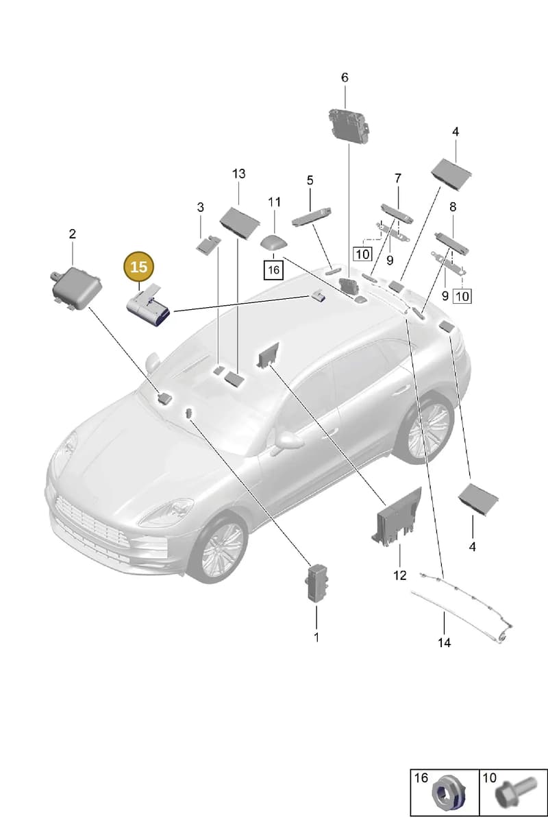 9A7035504 — Porsche Macan (2018-2022) diagram p52912000, position 15