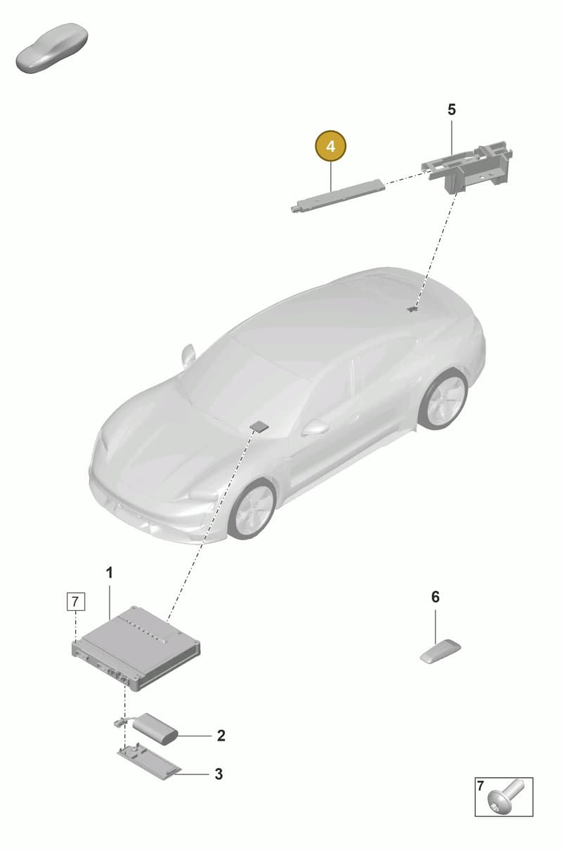 9A703550400 — Porsche Taycan Sport Turismo (2019-2024) diagram p56901070, position 4