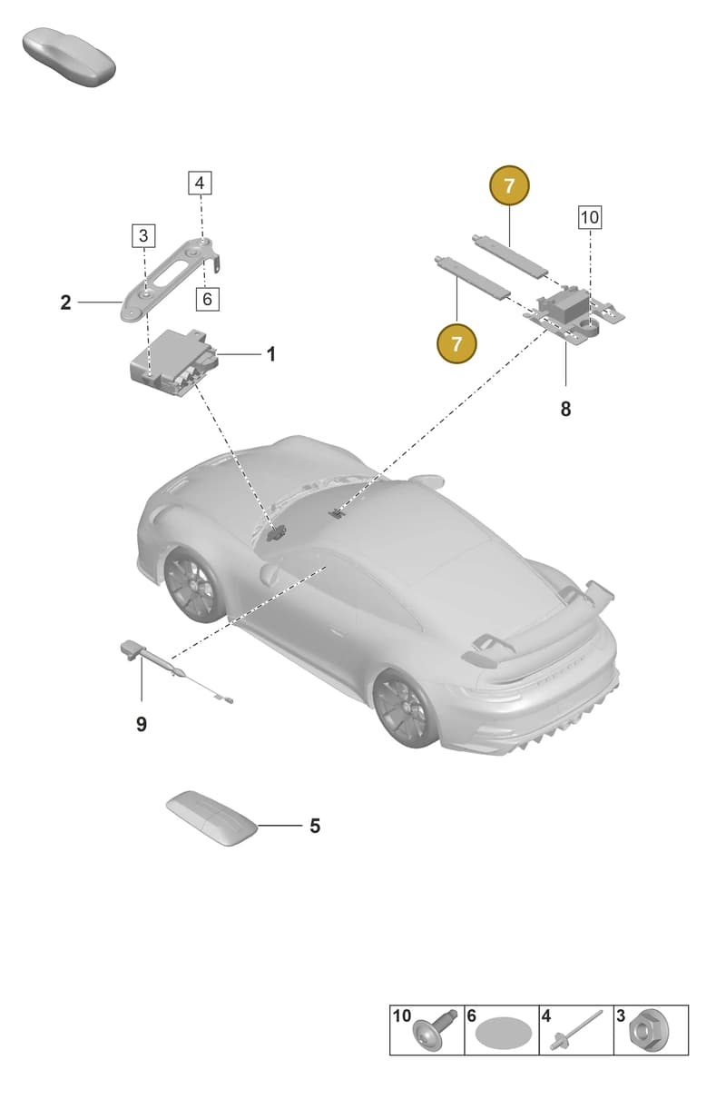 9A703550400 — Porsche 911 (2021-2022) diagram p59901070, position 7
