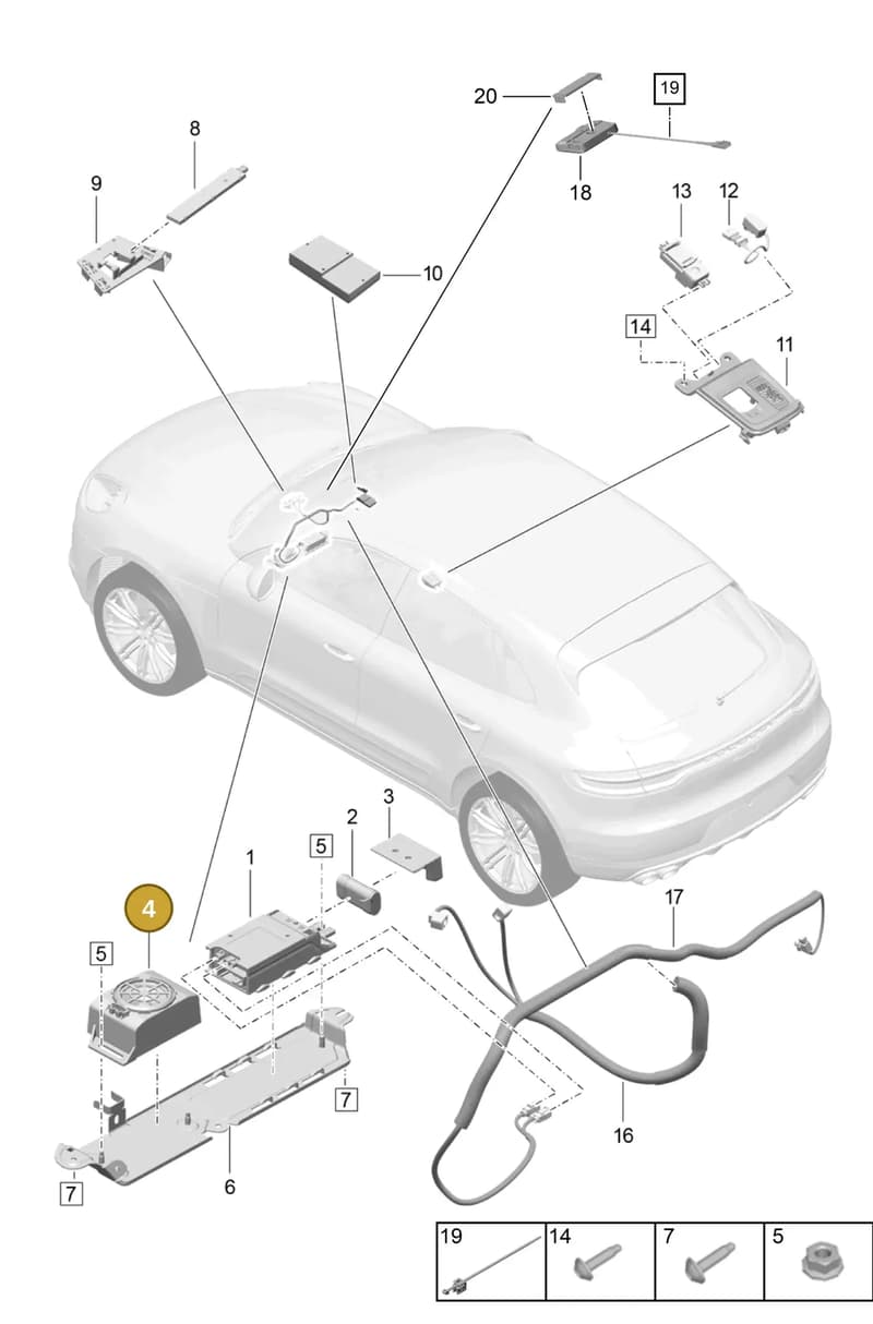 9A703570900 — Porsche Macan (2018-2022) diagram p52911040, position 4