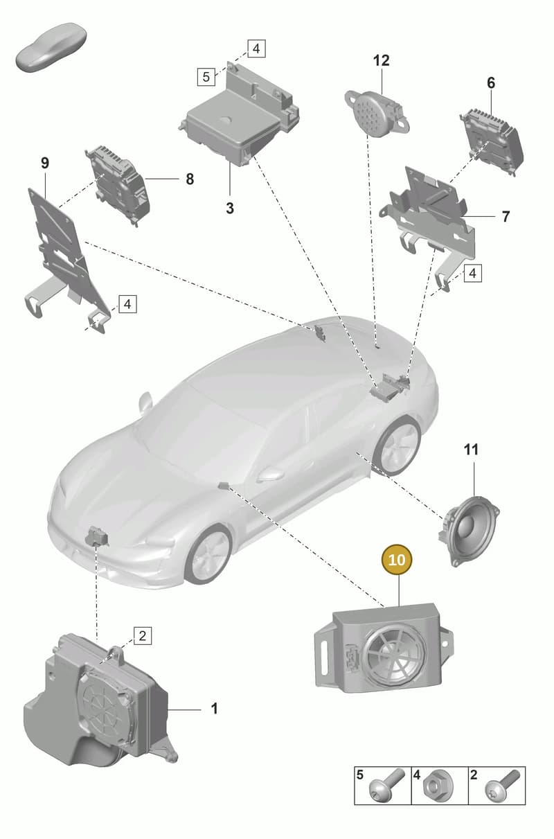 9A703570900 — Porsche Taycan Sport Turismo (2019-2024) diagram p56911150, position 10