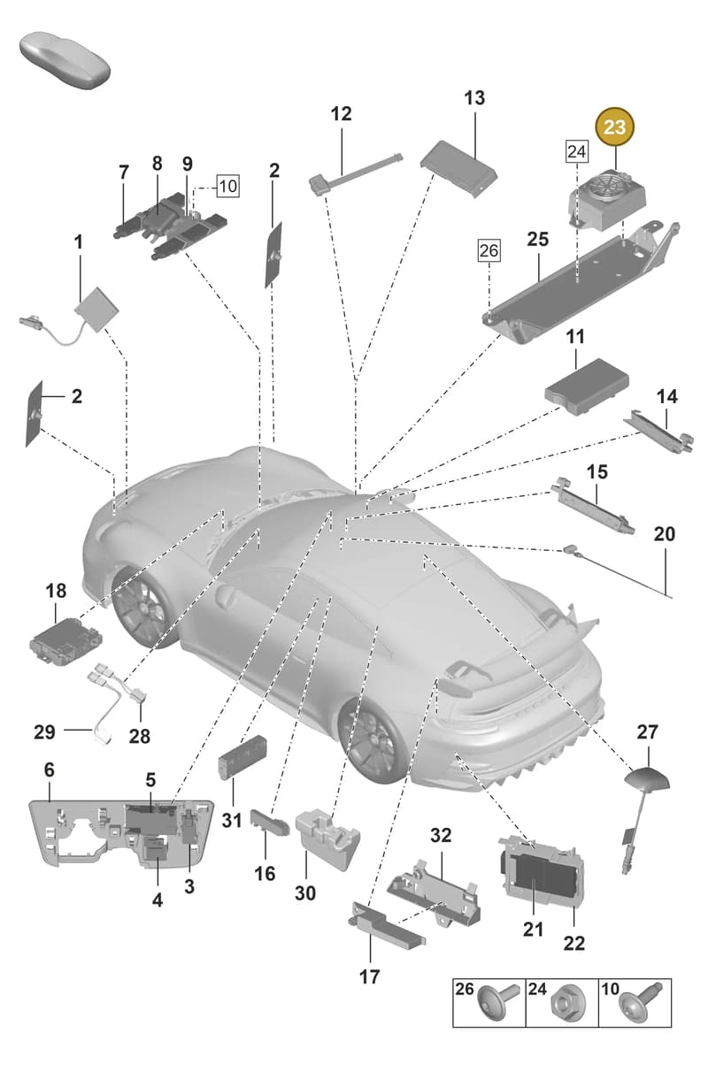 9A703570900 — Porsche 911 (2021-2022) diagram p59912000, position 23