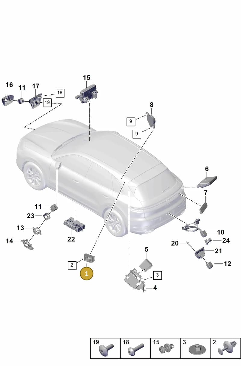 9A703570900 — Porsche Cayenne Coupe (2023-2023) diagram p60901100, position 1