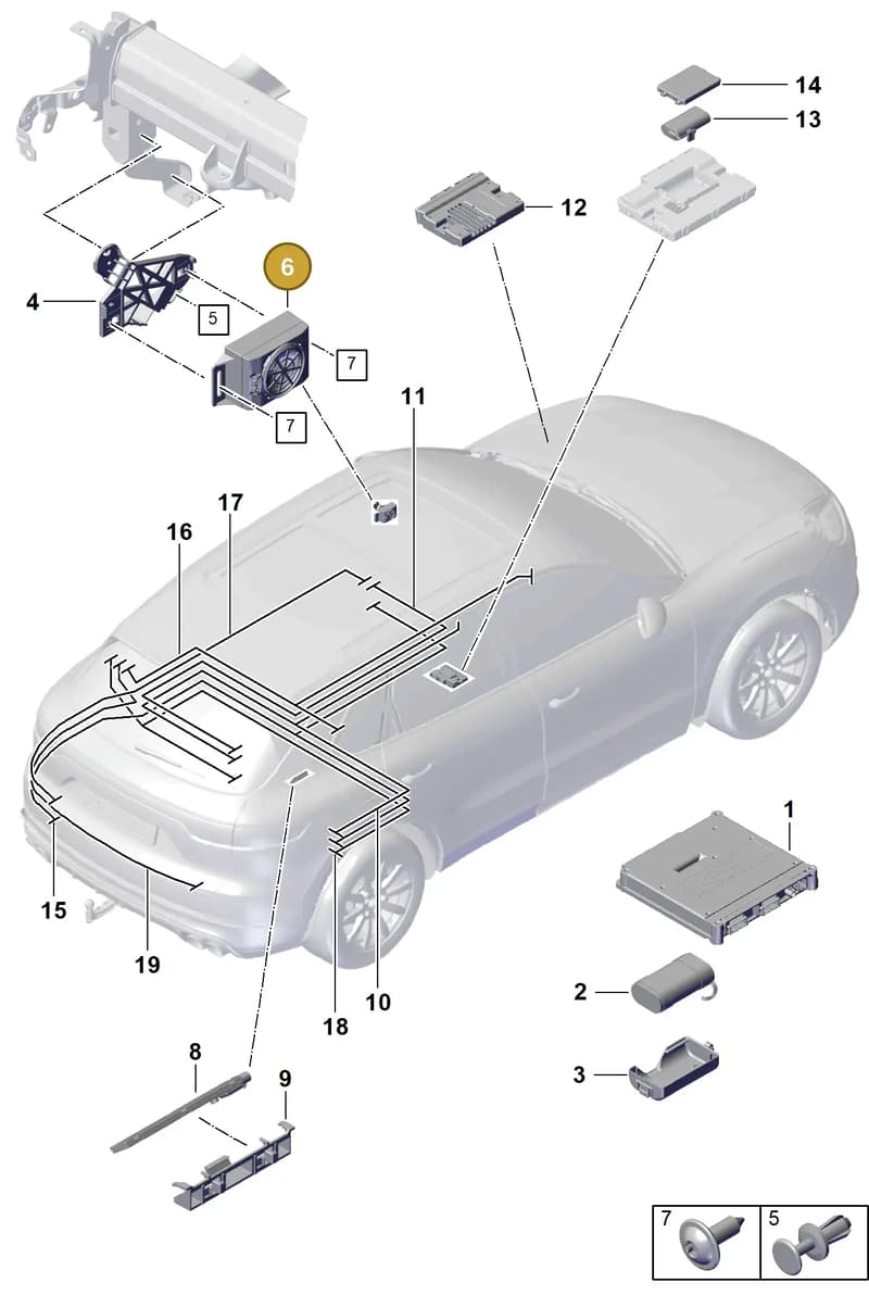 9A703570900 — Porsche Cayenne Coupe (2023-2023) diagram p60901500, position 6