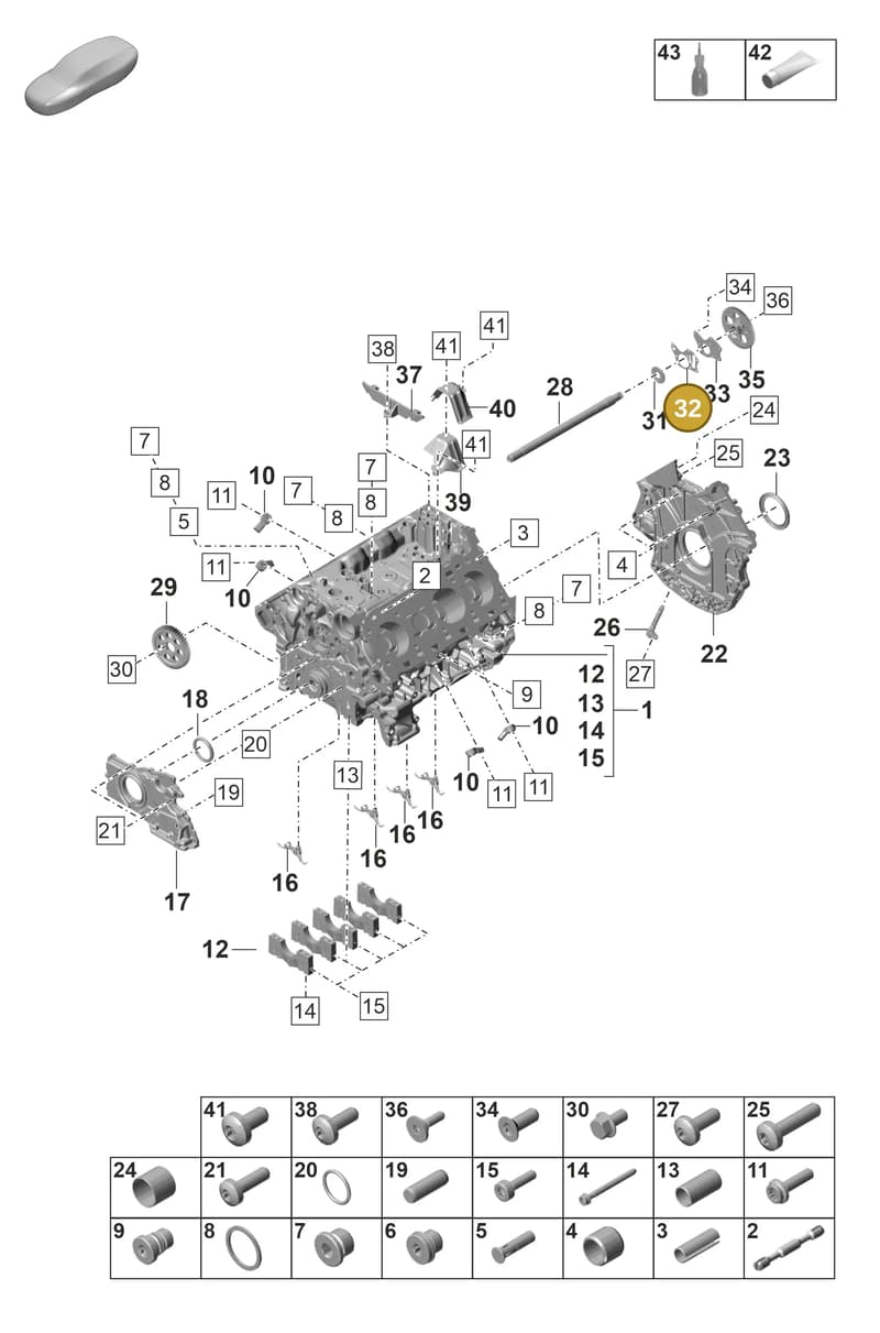 9A710314700 — Porsche Panamera (2020-2023) diagram p58101100, position 32