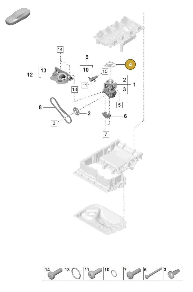 9A710316100 — Porsche Panamera (2020-2023) diagram p58104000, position 4