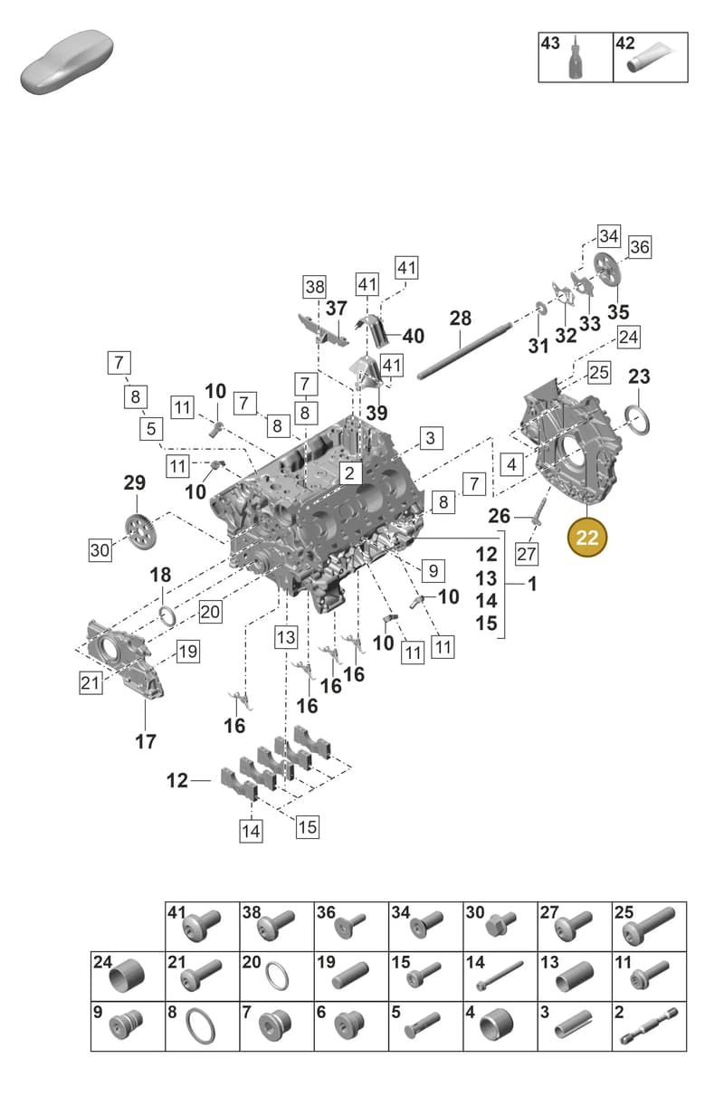 9A710317300 — Porsche Panamera (2020-2023) diagram p58101100, position 22
