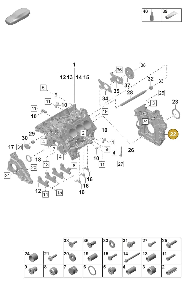 9A710317300 — Porsche Panamera (2023-2025) diagram p58101110, position 22