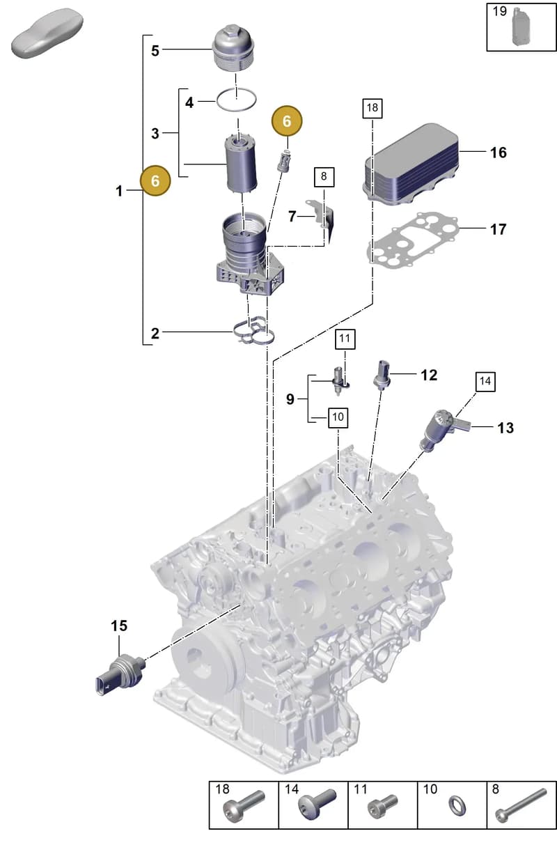 9A710317500 — Porsche Cayenne Coupe (2023-2023) diagram p60104230, position 6