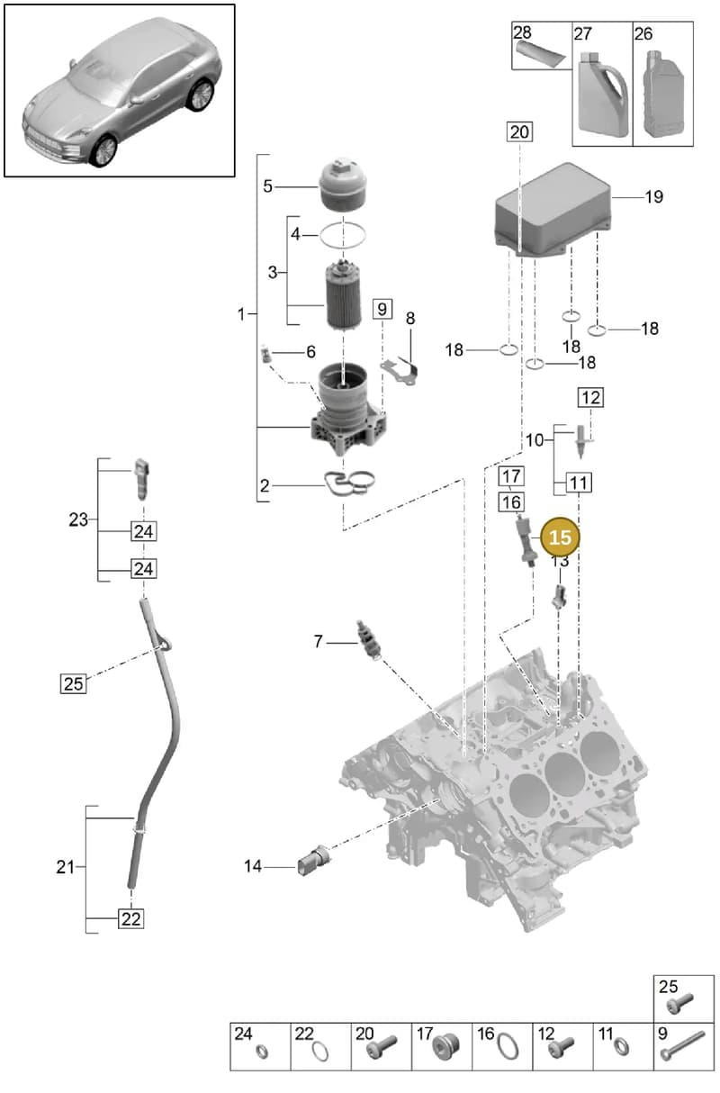 9A710320800 — Porsche Macan (2018-2022) diagram p52104100, position 15