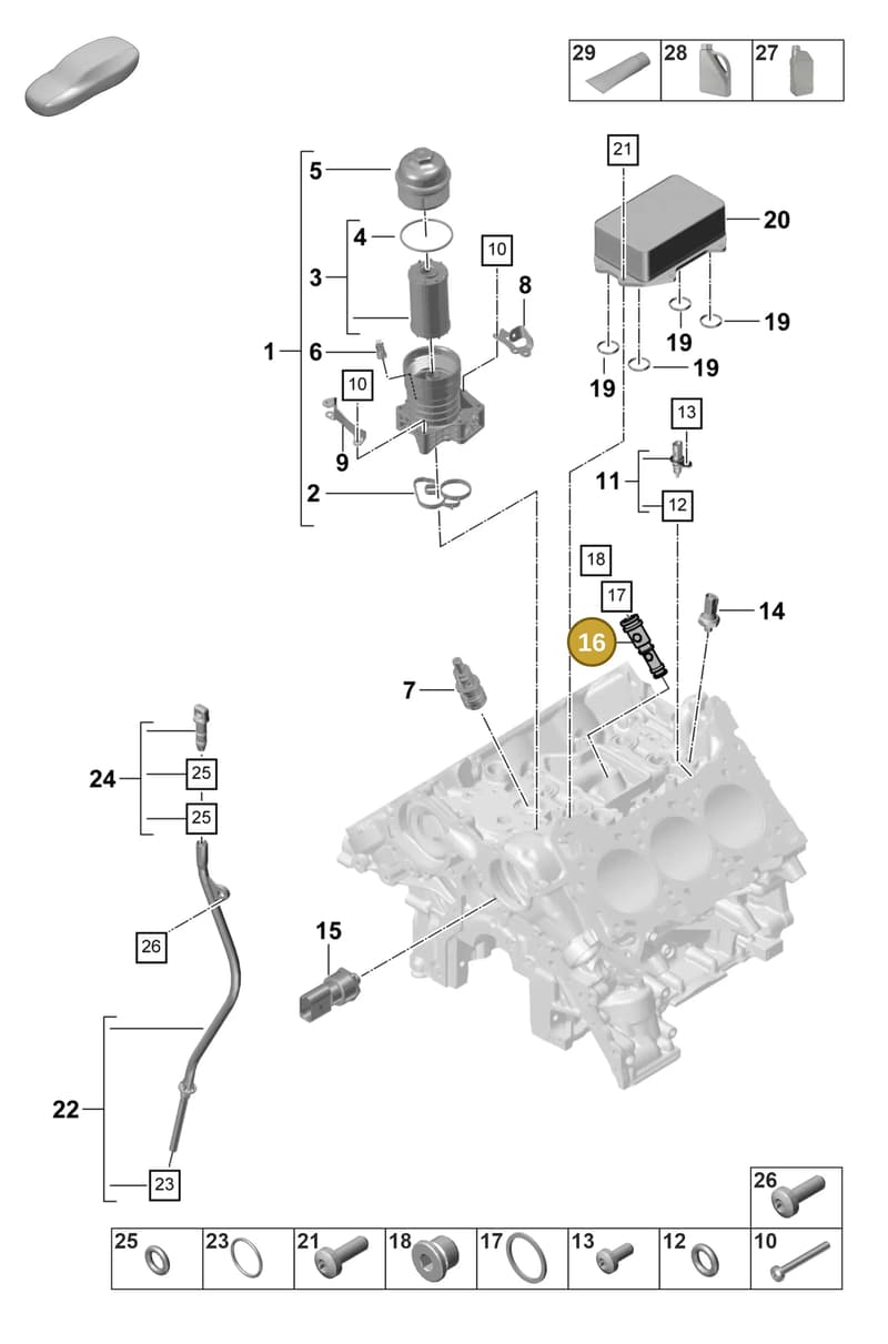 9A710320800 — Porsche Panamera (2023-2025) diagram p58104210, position 16