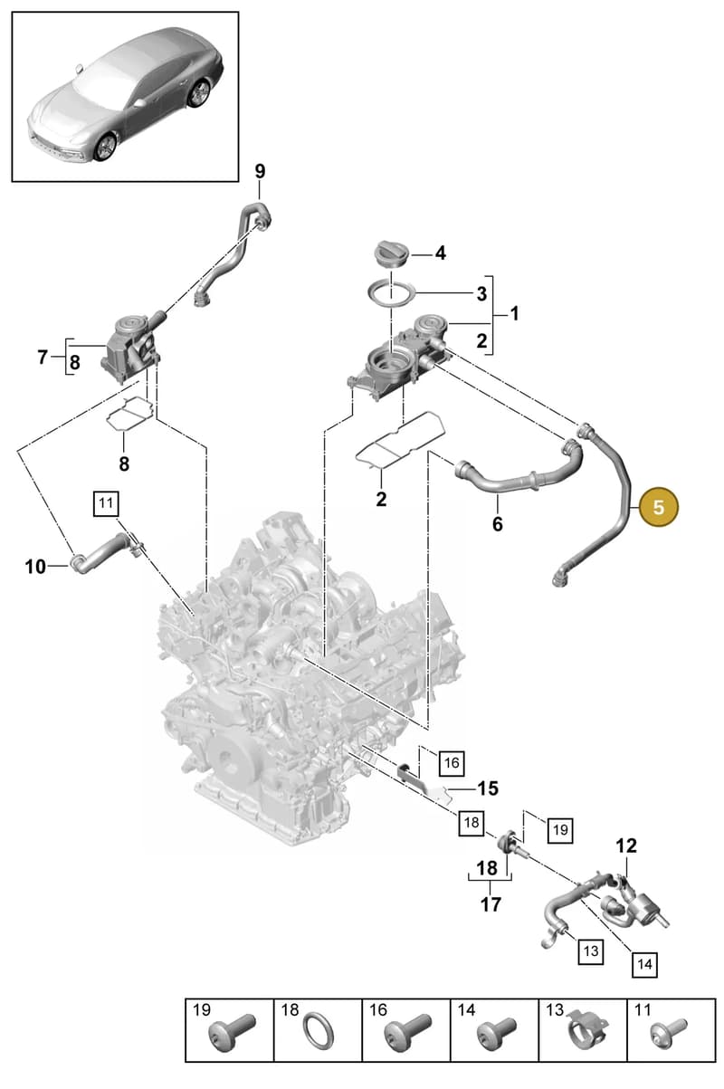 9A710328200 — Porsche Panamera (2016-2020) diagram p49106020, position 5