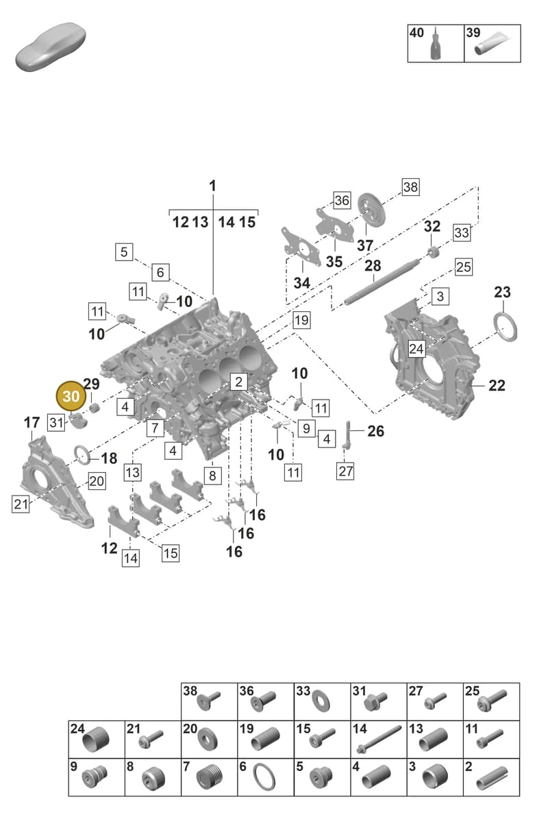 9A710333200 — Porsche Panamera (2023-2025) diagram p58101110, position 30