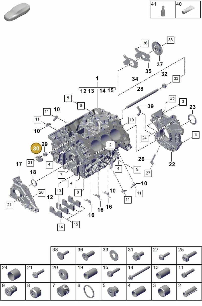 9A710333200 — Porsche Cayenne Coupe (2023-2023) diagram p60101110, position 30