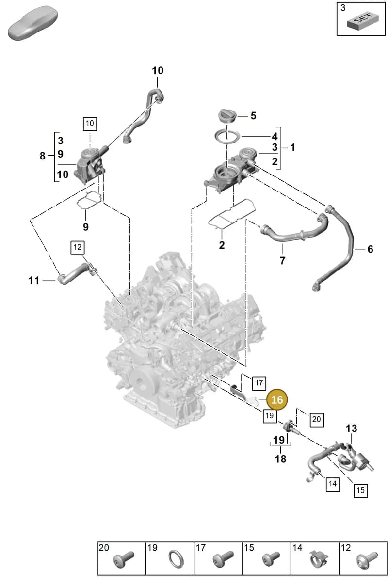 9A710337000 — Porsche Panamera (2020-2023) diagram p58106100, position 16