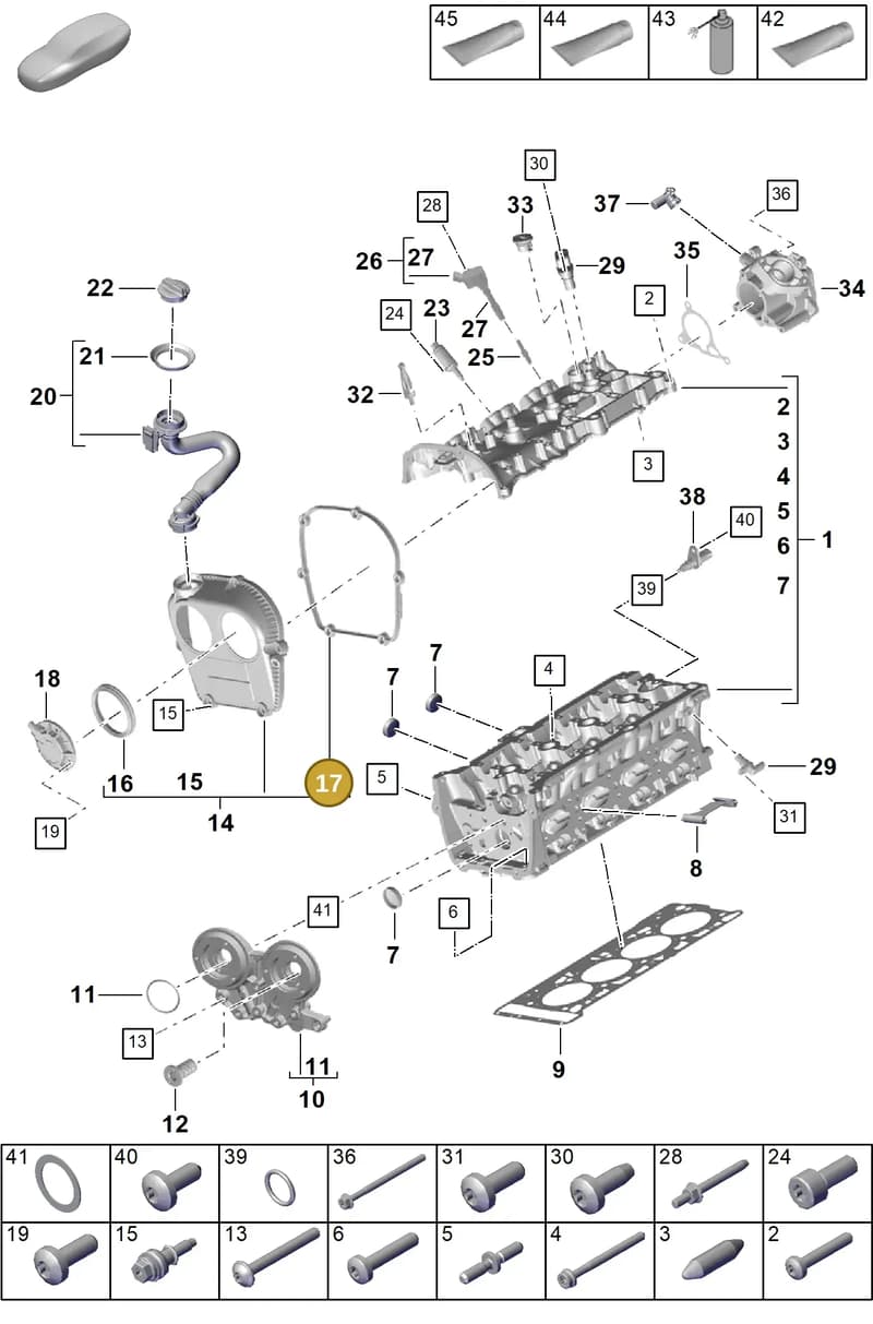 9A7103483 — Porsche Cayenne Coupe (2023-2023) diagram p60103000, position 17
