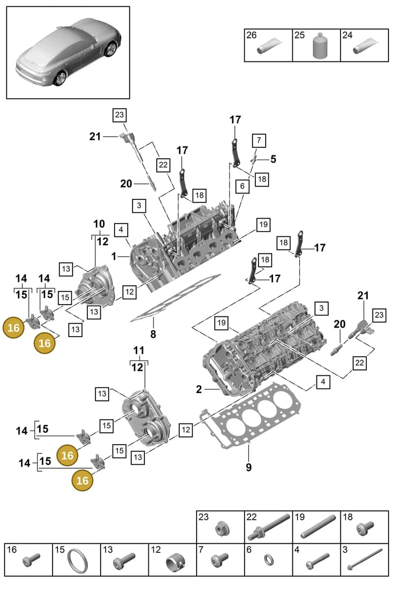 9A710355503 — Porsche Panamera (2016-2020) diagram p49103000, position 16