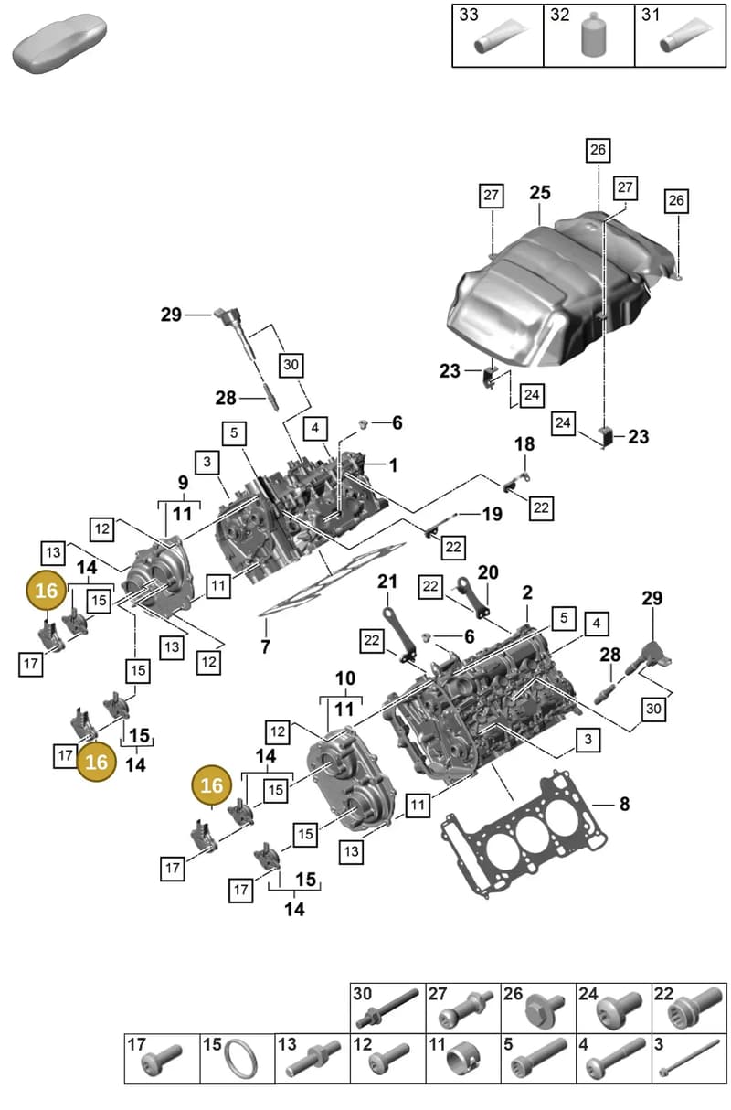 9A710355503 — Porsche Panamera (2023-2025) diagram p58103010, position 16