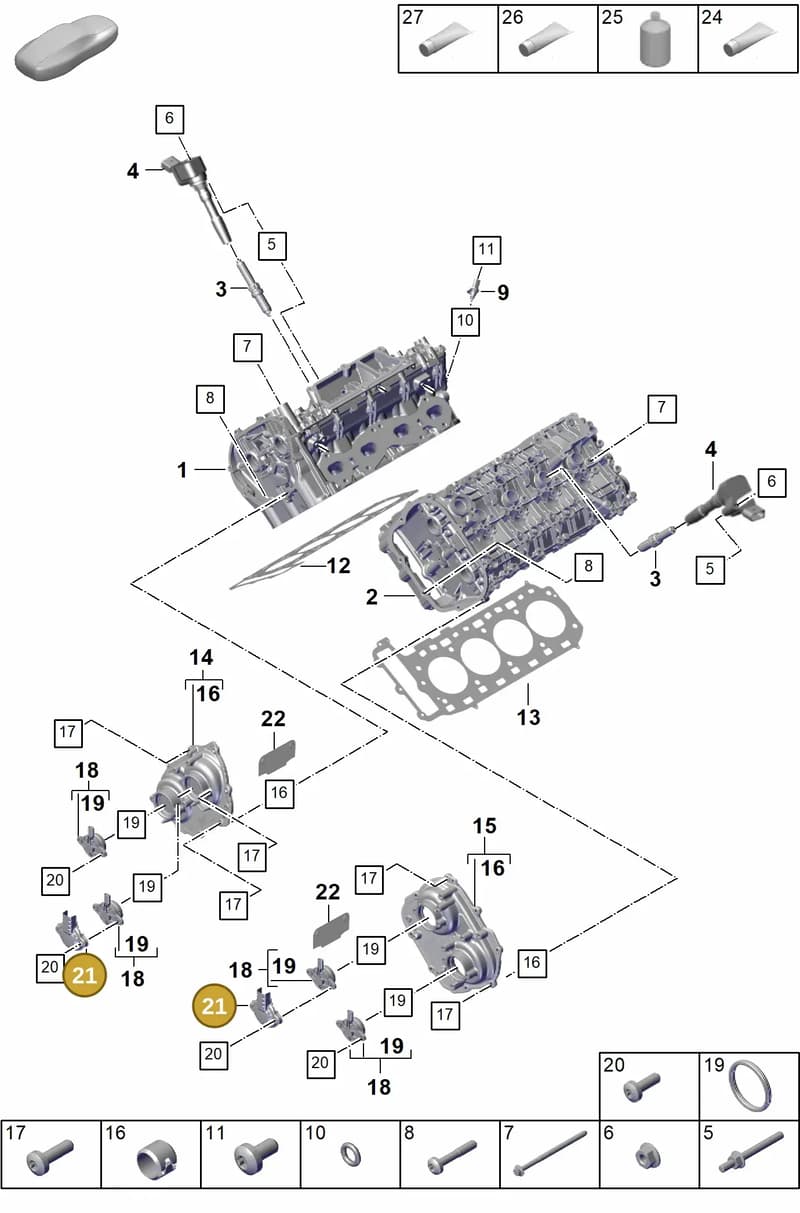 9A710355503 — Porsche Cayenne Coupe (2023-2023) diagram p60103030, position 21