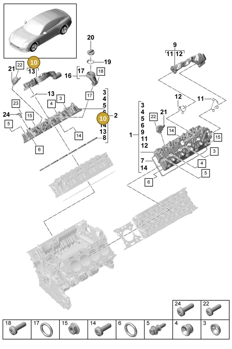 9A710356602 — Porsche Panamera (2016-2020) diagram p49103030, position 10