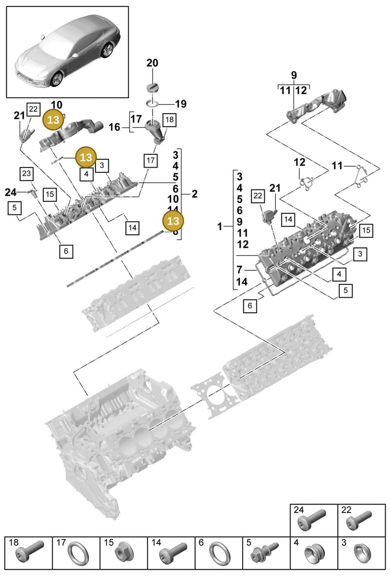 9A710373801 — Porsche Panamera (2016-2020) diagram p49103030, position 13