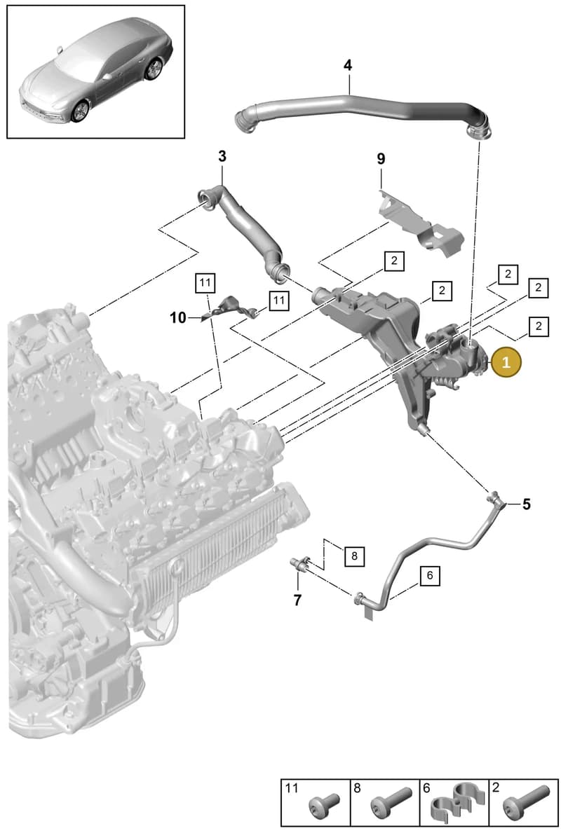 9A710377200 — Porsche Panamera (2016-2020) diagram p49106030, position 1