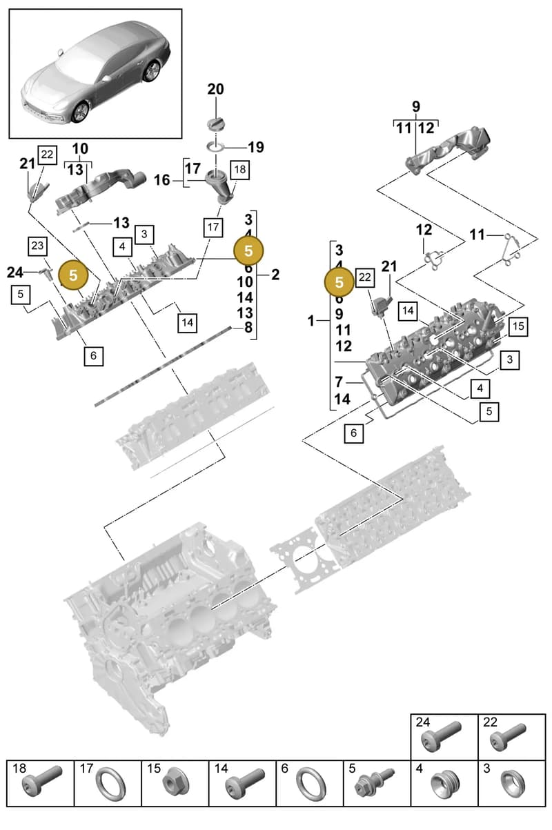 9A710383100 — Porsche Panamera (2016-2020) diagram p49103030, position 5