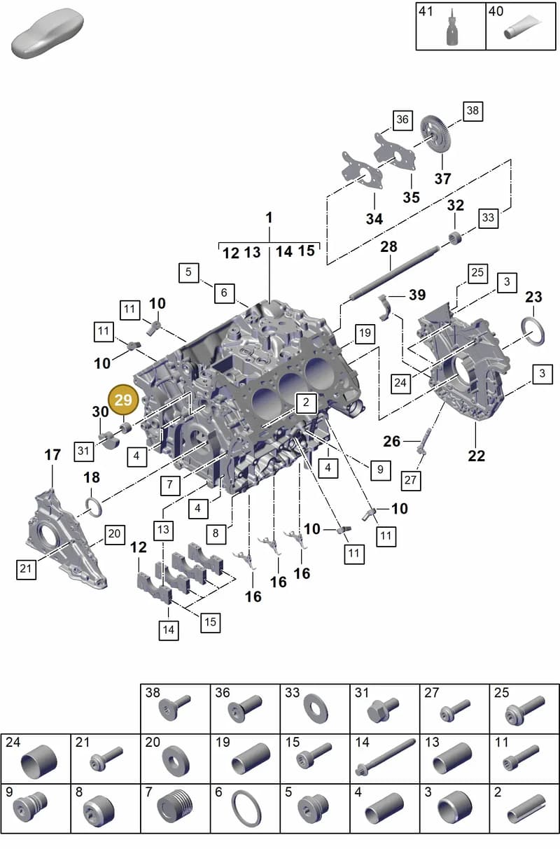9A710386900 — Porsche Cayenne Coupe (2023-2023) diagram p60101110, position 29