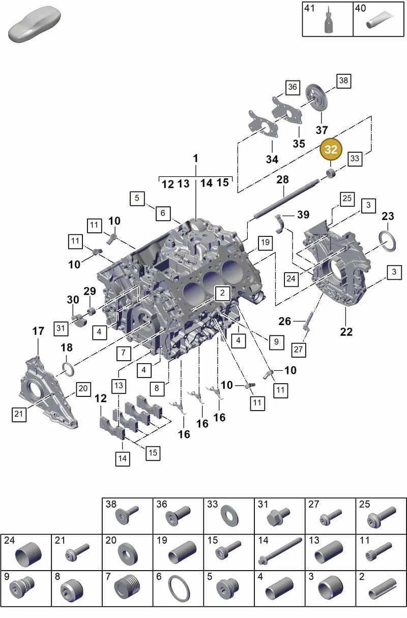 9A710386902 — Porsche Cayenne Coupe (2023-2023) diagram p60101110, position 32