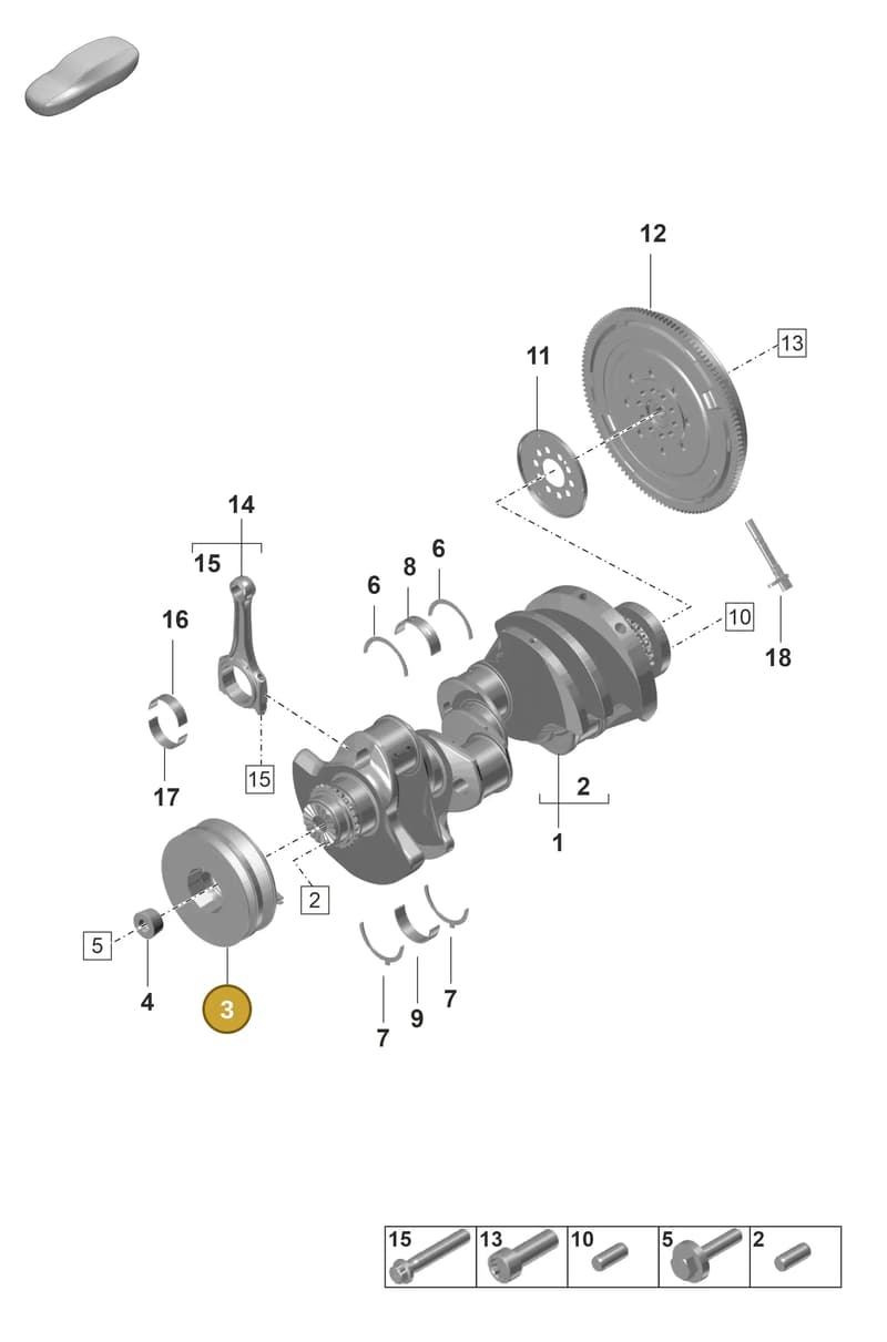 9A710525110 — Porsche Panamera (2023-2025) diagram p58102010, position 3